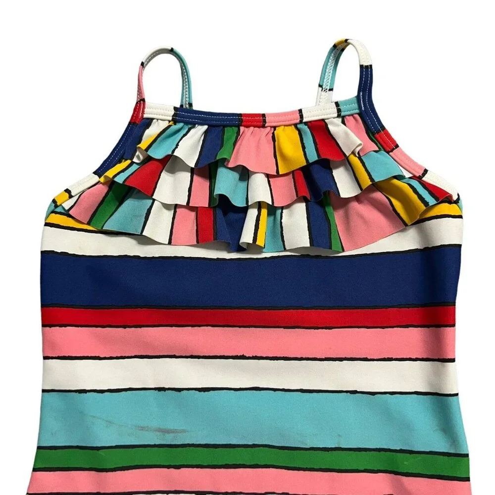 Hanna Andersson Sz 90 (3) Colorful Striped Swim Bathing Suit